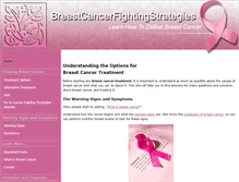 Tablet Screenshot of breastcancerfightingstrategies.com